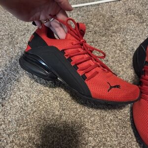 Puma Red and Black Athletic Sneakers